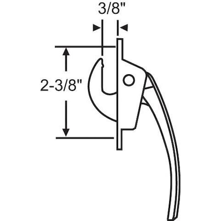 Strybuc Casement Handle Aluminum 3/8 34-80-7